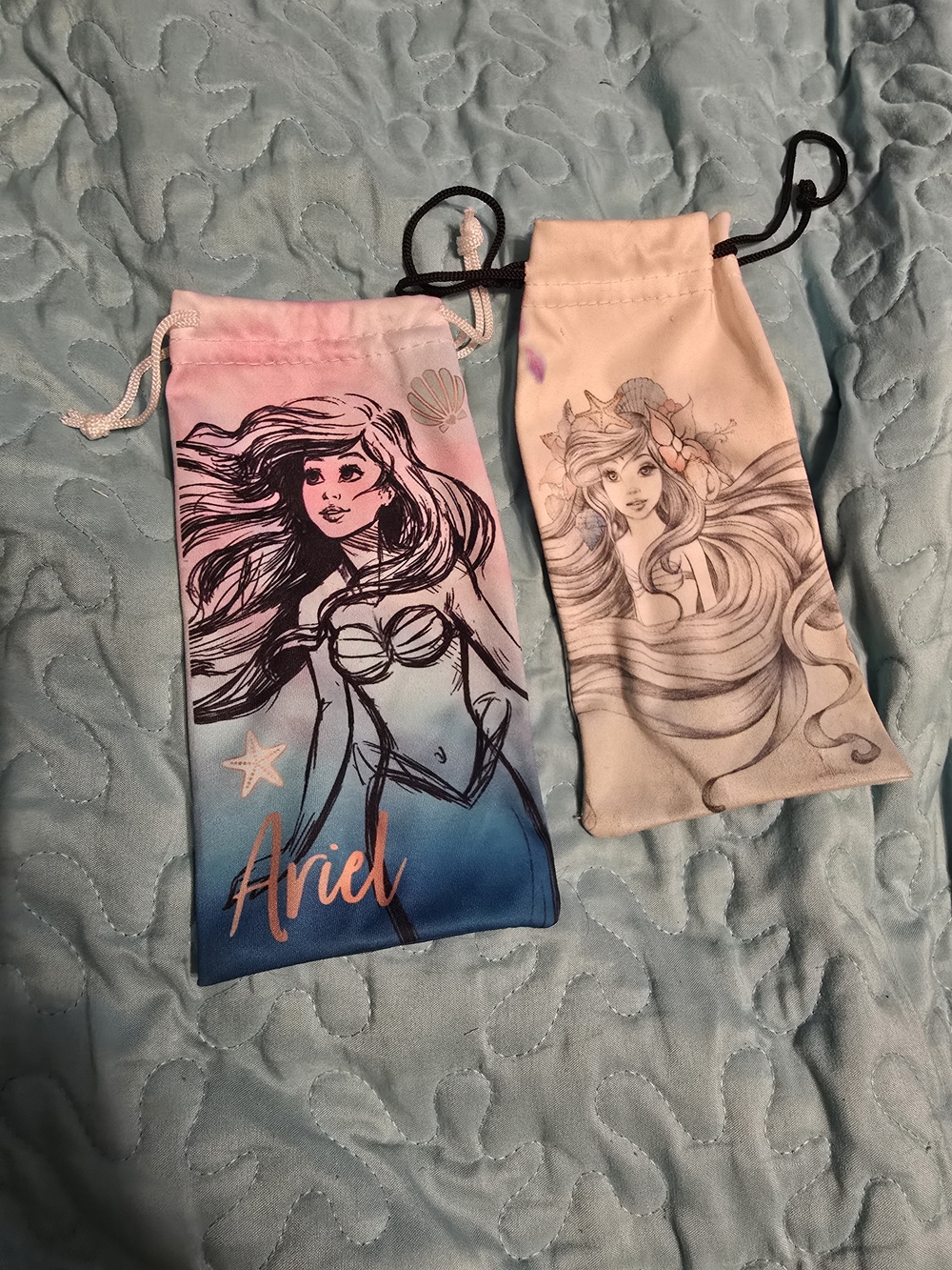 Disney Ariel Sunglasses Pouches Pink Blue Ombre
